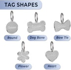 Dog Tags Personalized for Pets,Dog Name Tags QR Code,No Subscription Fees,Modifiable Pet Online Profile,Stainless Steel,No App Required,for Dogs and Cats Small,Medium,Large(Dog Bone,Small)