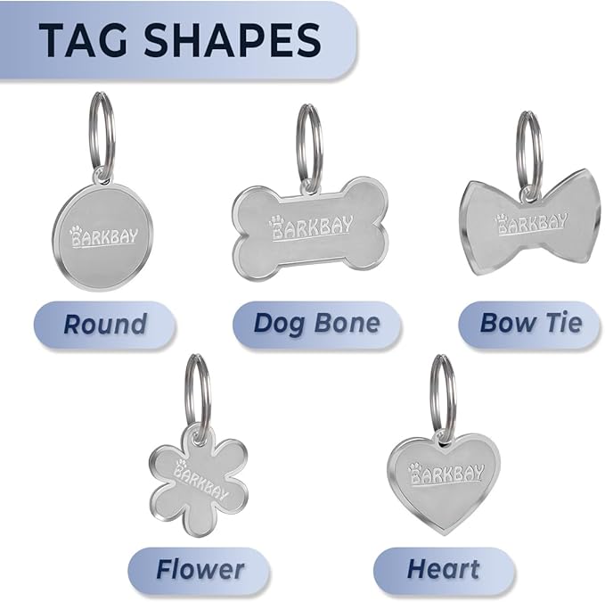 Dog Tags Personalized for Pets,Dog Name Tags QR Code,No Subscription Fees,Modifiable Pet Online Profile,Stainless Steel,No App Required,for Dogs and Cats Small,Medium,Large(Heart,Regular)