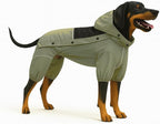 LOVELONGLONG Waterproof Dog Raincoat with Removable Hood – Outdoor Full Body Dog Jacket, Windproof Snowproof Shell Suit – All Season Pet Rain Gear Sage Green 4XL