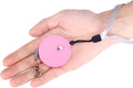 Retractable Dog Leash for Small Dogs Cats up to 11lbs with 6.5ft Anti-Pull Strong Nylon Tape, Hands Free, Mini and Portable Walking Leash with Wrist Strap, One-Hand Brake, Pink Round