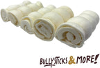 BULLYSTICKS & MORE 6 Inch Beef Cheek Rolls for Dogs (Extra Thick - 8 Count) - Beef Cheek Bones for Dogs - Dog Parents Choice - Premium No Hide Rolls