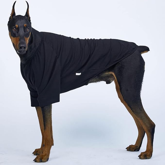 Dog Shirt for Small Dogs Plain T-Shirts Soft Breathable Dog Cotton Shirt pet Clothes (X-Large, Black)