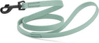 Dogline Biothane Waterproof Dog Leash Strong Coated Nylon Webbing with Black Hardware Odor-Proof Easy to Clean High Performance for Small or Large Dogs Made in USA 4 or 6 ft Lead, Sage Green