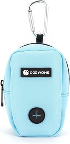 COOWONE Dog Treat Pouch for Training, Portable Dog Walking Bag Built in Poop Dispenser, Pocket Sized Pet Pouches, Doggie Puppy Snack Rewards Bag, Treat Carrier Holder with Clip (Blue)