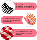 Geyoga 6 Pieces Dog Striped T-Shirt Cotton Breathable Pet Apparel Colorful Puppy Sweatshirt Clothes for Small to Medium Dogs Puppy(M)