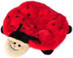 ZippyPaws Squeakie Crawler- No Stuffing Dog Toy to Keep Them Busy, for Small, Medium, & Large Dogs, Squeaky Pet Toy for Boredom, Unstuffed Chew Toy, Soft Plush Puppy Products, Betsey The Ladybug- 10"