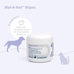 Mal-A-Ket Wipes for Dogs and Cats, 2.25" Round, 50 Count jar
