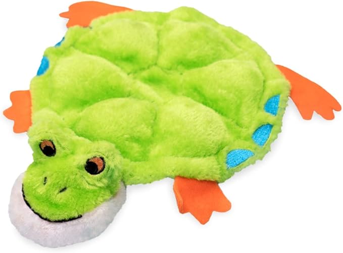 ZippyPaws Squeakie Crawler- No Stuffing Dog Toy to Keep Them Busy, for Small, Medium, & Large Dogs, Squeaky Pet Toy for Boredom, Unstuffed Chew Toy, Soft Plush Puppy Products, Toby The Tree Frog- 11"