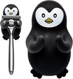 Penguin Holder Shaver Organizer, Cute Penguin Animal Bathroom Decor Razor Holder Wall Mount, Birthday Gifts for Men Women Boyfriend Girlfriend, Emotiona Gifts for Wife Husband Penguin Lover