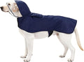 Pet Raincoat Packable Hooded Dog Rain Jacket Reflective Strips Lightweight Adjustable Poncho for Small Medium Large Dogs Blue S