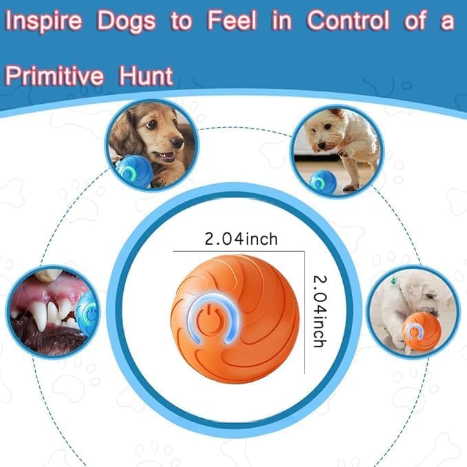 Smart Jumping Ball Toy for Cats, Dura-Spin Electric Cat Ball, Interactive Cat Toys for Indoor Cats - 1pack Blue