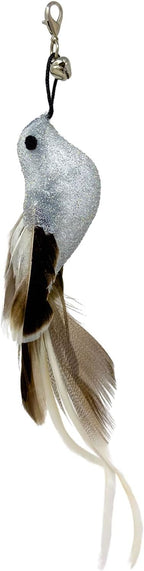 Whiskertons Interactive Bird Simulation Cat Toy Set, Interactive Cat Toys for Indoor Cats, Cat Feather Toy, Self-Holding Suction Base, 5 Replacement Birds, Feathers & Bells (5 Replacement Birds)