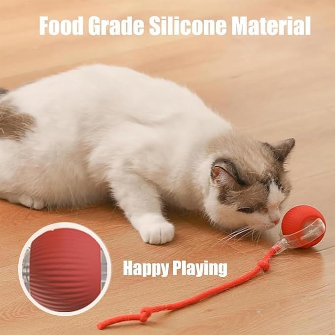 2025 New Electric Dog Ball Toy,360° Smart Automatic Interactive Rolling Ball, Smart Pet Toy,Interactive Dog Toys,Gift for Kids（Pink）