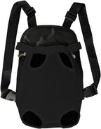 FEimaX Dog Carrier Backpack Pet Legs Out Front Cat Travel Bag, Adjustable Puppy Backpacks Carriers Hands-Free for Small Medium Dogs Cats Hiking Traveling Camping Daily Walking (Small, Black)