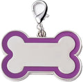 Personalized Dog ID Tags - Laser Engraved, Bone-Shaped, Large: Purple
