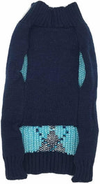 Alemon Argyle Knit Pet Sweaters Clothes for Dogs Pets, Classic Blue Dog Sweater Small (S) Size