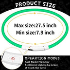 Weewooday 3 Pcs Dog Collar LED USB Rechargeable Lights Dog Necklace Collars Doggy Lights for Night Walking Adjustable Safety Lamp Pet Collars for Large Medium Small Puppy Pet(3 Colors,Natural Style)