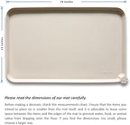 Hoki Found Silicone Pet Food Mats Tray - High-Lips Pet Dog Cat Bowl Mats - Dog Pet Cat Feeding Mat - Waterproof Dog Cat Food Mats -Pet Water Mats for Floors - Papayawhip