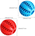 Dog Treat Toy Ball, Dog Tooth Cleaning Toy, Interactive Dog Toys 2.8" Pack of 2