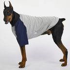 Dog Shirt for Small and Large Dogs Raglan Cotton T-Shirts Soft Breathable Dog Shirts pet Clothes Gray Series (3X-Large, Gray/Navy)