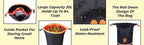 Dog Food Travel Bag - 84 Cups/26 lbs/20 Litre Capacity | Leak-Proof, Water-Resistant Dog Food Storage Container for Travel, Camping, RV & Outdoor | Collapsible, Easy-to-Clean Kibble Bag (Black)