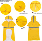 Hooded Rain Coat for Dogs for Small Sized Dogs, Dog Raincoat Apparel Poncho Waterproof Dog Clothes Pet Jacket Dog Raincoats Jacket (2XL,Yellow)