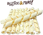 BULLYSTICKS & MORE 10-12 Inch Beef Cheek Springs for Dogs (5 Count) - Bully Springs Dog Chews - No Hide Bones