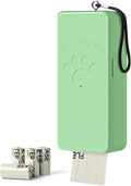Dog Poop Bag Dispenser, Wall-Mounted Dog Bag dispenser Outdoor or Indoor for Doggy and Pets, Green Poop Holder for Yard and Park, Included 4 Rolls (60 Bags)