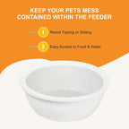 Replacement Ceramic Bowls, Dishwasher Safe Bowl for Cats and Puppy (Pack of 2)