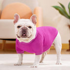 Idepet Dog Fleece Sweater - Soft Puppy & Cat Pullover Sweatshirt - Warm Winter Shirt - Classic Cat Apparel (Purple, Small)