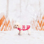 KOOLTAIL Cable Knit Dog Sweater Turtleneck, Cold Weather Pullover Classic Knitwear, Snowflake Pattern Thick Warm Winter Pet Clothes, Dog Christmas Sweater for Small Medium Large Dogs Girl, Pink SM