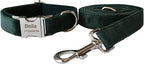 Dog Collar Custom Personalized Engraved Name and Phone Number for Puppy Small Medium Large Pets (M, Green)