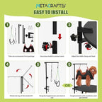 Foldable Dog Grooming Arm with Hammock & Clamp - Adjustable Height 20"-35" - Pet Grooming Table Accessories with No-Sit Holder, Grooming Restraint for Small, Medium Dogs at Home or Salon