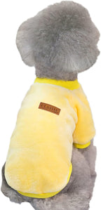 Jecikelon Pet Dog Clothes Dog Sweater Soft Thickening Warm Pup Dogs Shirt Winter Puppy Sweater for Dogs (Z01-Yellow, Small)