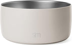 Simple Modern Stainless Steel Pet Water Bowl for Dogs & Cats | Reusable Insulated Stainless Steel Food Bowls for Dog Cat | No Tip No Slip BPA Free | Bentley Collection | Medium (32oz) | Almond Birch