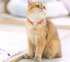 Light Blue Cat Collar with Bell, Reflective Soft Nylon Breakaway Snap Kitten Collar with Bells, Tiny Pet Collars for Xs Small Dogs, Neck 7-11 Inch