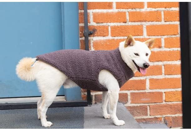 Gooby Sherpa Vest Dog Sweater - Warm Gray, X-Large - Warm Fuzzy Fleece Step in Dog Jacket Without Ring Leash for Small to Medium Dogs