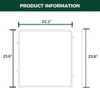 FXW Pawadise Acrylic & Wire Mesh Indoor Dog Playpen, Heavy Duty 24 Inch 2 Panels Metal Dog Pen for Puppy and Small Dogs, White│Patented