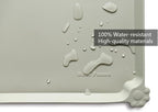 Hoki Found Large Silicone Non Slip Pet Food Mats - Bowl Placemats for Dog Cat - Waterproof - Cream Green