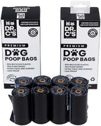 Certified 65% PCR (Post Consumer Recycled) Plastic and 35% Plant Based Dog Poop Bags - Dr. C's ONE OF A KIND Dog Poop Bags - 120 Bags / 8 Rolls, NO NEW PLASTICS USED, Unscented, Earth Friendly