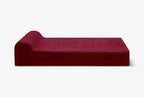Barker Beds Large Orthopedic Dog Bed for Large Dogs - 7" Thick Comfortable Memory Foam Mattress with Washable Microsuede Cover - Durable XL Pet Bed with Headrest - Made in USA (Burgundy)