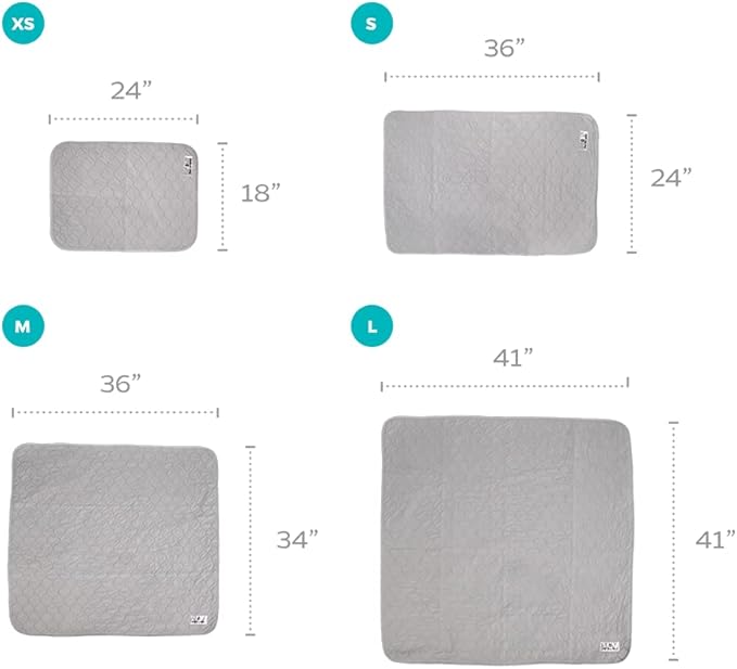 Pet Parents® Pawtect® Pads Washable Pee Pads for Dogs (2pack) of Premium Dog Pee Pads, Waterproof Puppy Pads & Reusable Dog Pads, Whelping Pads & Modern Pee Pads for Dogs (Grey, 41x41)
