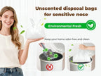 Odor-Sealing Dog Poop Bags with Handles, 160-Count Large Capacity (5L) Pet Waste Bag, Unscented Poop Bags for Dogs or Cat Litter, Conceals Smell & Mess(White)
