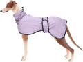 Dog Raincoat with Reflective Bar, Rain/Water Resistant, Adjustable Vest - Dog Raincoats for Greyhounds, Lurchers and Whippets - Purple - XXL