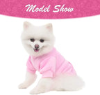 KOOLTAIL Basic Dog Hoodie - Soft and Warm Dog Hoodie Sweater with Leash Hole and Pocket, Dog Winter Coat, Cold Weather Clothes Sweatshirt for Small Medium Large Dogs Puppy Cat Boys Girls Pink M
