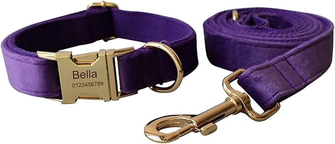 Dog Collar Custom Personalized Engraved Name and Phone Number for Puppy Small Medium Large Pets (S, Purple)