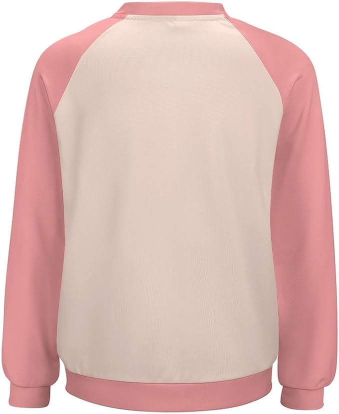 Abstract Cute Cat Shirts for Women Long Sleeve Lady Crewneck Pullover Sweatshirt Fall Winter Oversized Tops