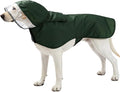 Pet Raincoat Packable Hooded Dog Rain Jacket Reflective Strips Lightweight Adjustable Poncho for Small Medium Large Dogs Army Green XL