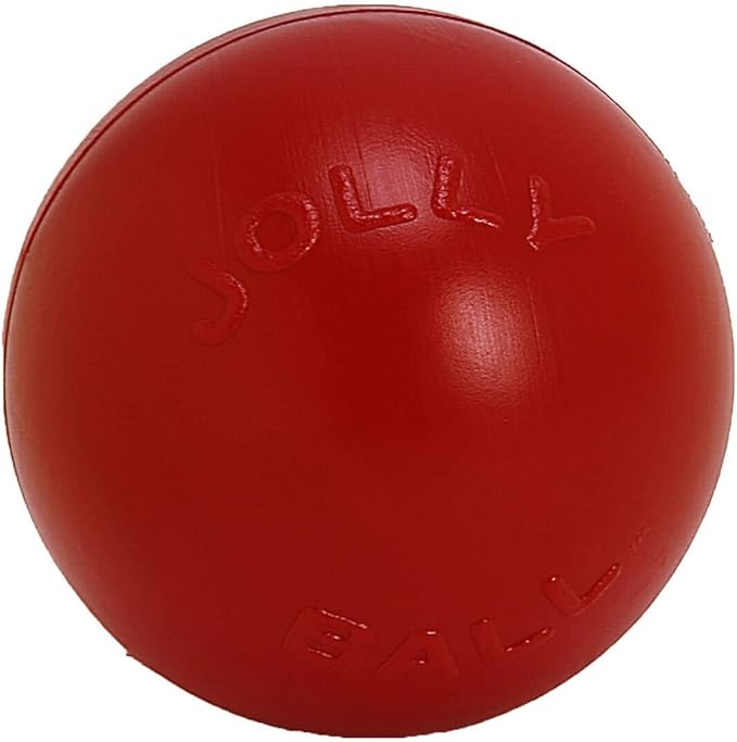 Jolly Pets Push-n-Play Ball Dog Toy, 4.5 Inches/Small, Red