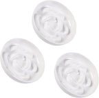 Melamine Slow Feeder Cat Bowls - Set of 3 Cat Food Dishes - Fun Maze Design for Slow Feeding - Dishwasher Safe - White × 3